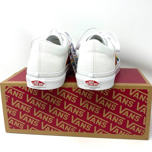 Vans Mens Sneakers LAMPIN 86 DX LGBTQIA White Canvas Rainbow Size VN0A54FC4GQ - Picture 5 of 11
